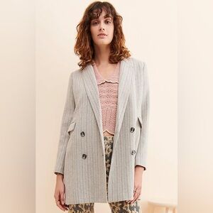 Anthropologie Frenchmauve Mila Herringbone Blazer‎ - Small